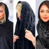 شال مشکی محرمی شیک و جدید برای خانم های مجلسی پوش