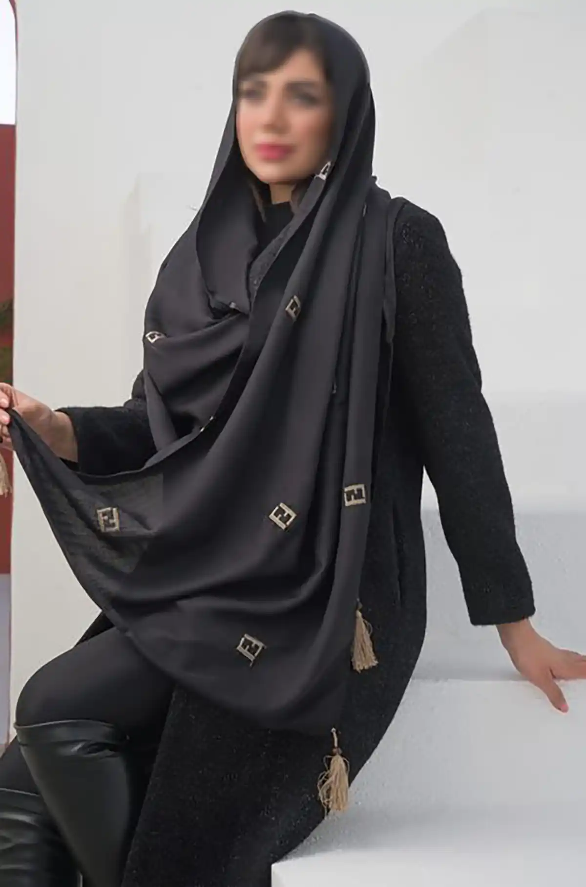 شال مشکی محرمی