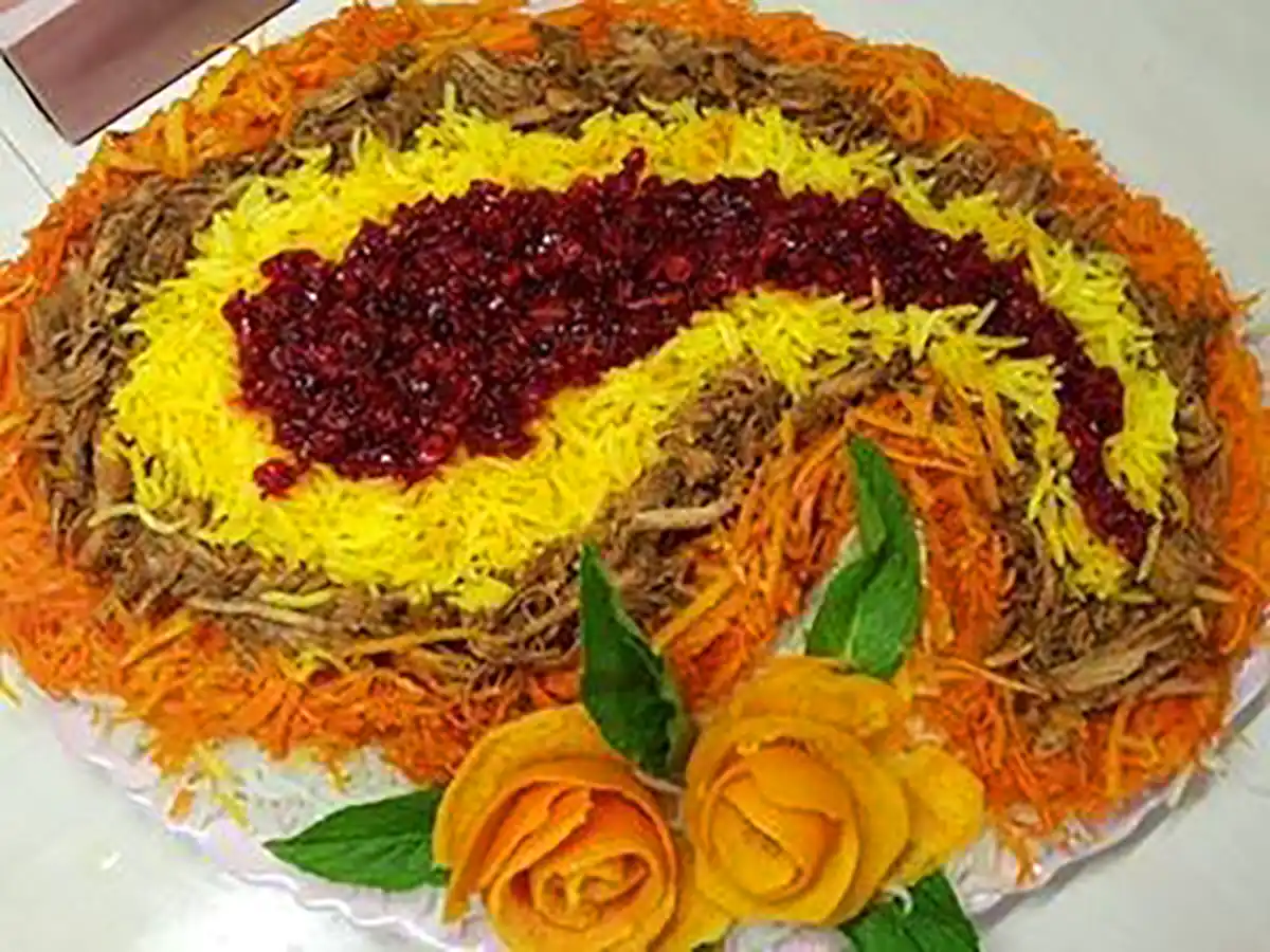 تزیین برنج زیبا و ساده