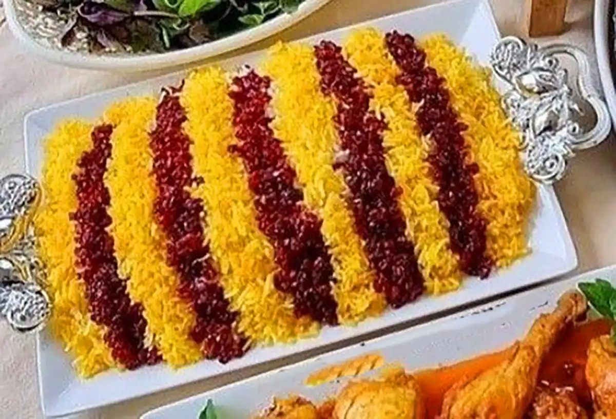 تزیین برنج زیبا و ساده