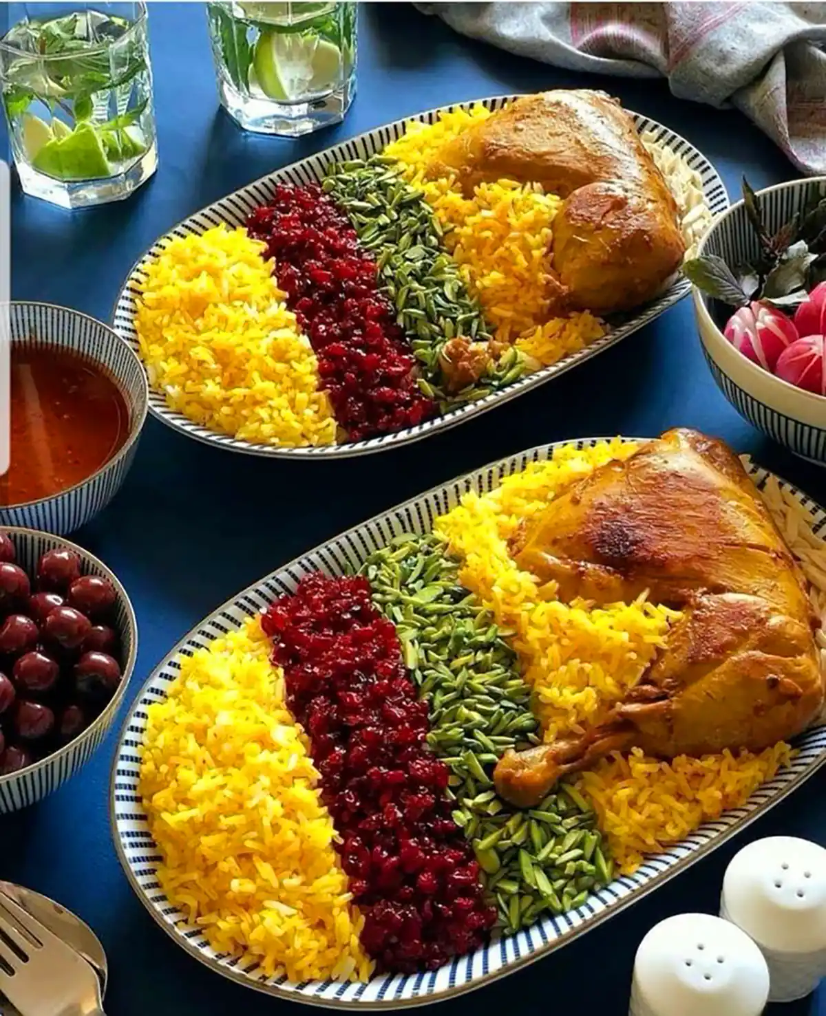 تزیین برنج زیبا و ساده