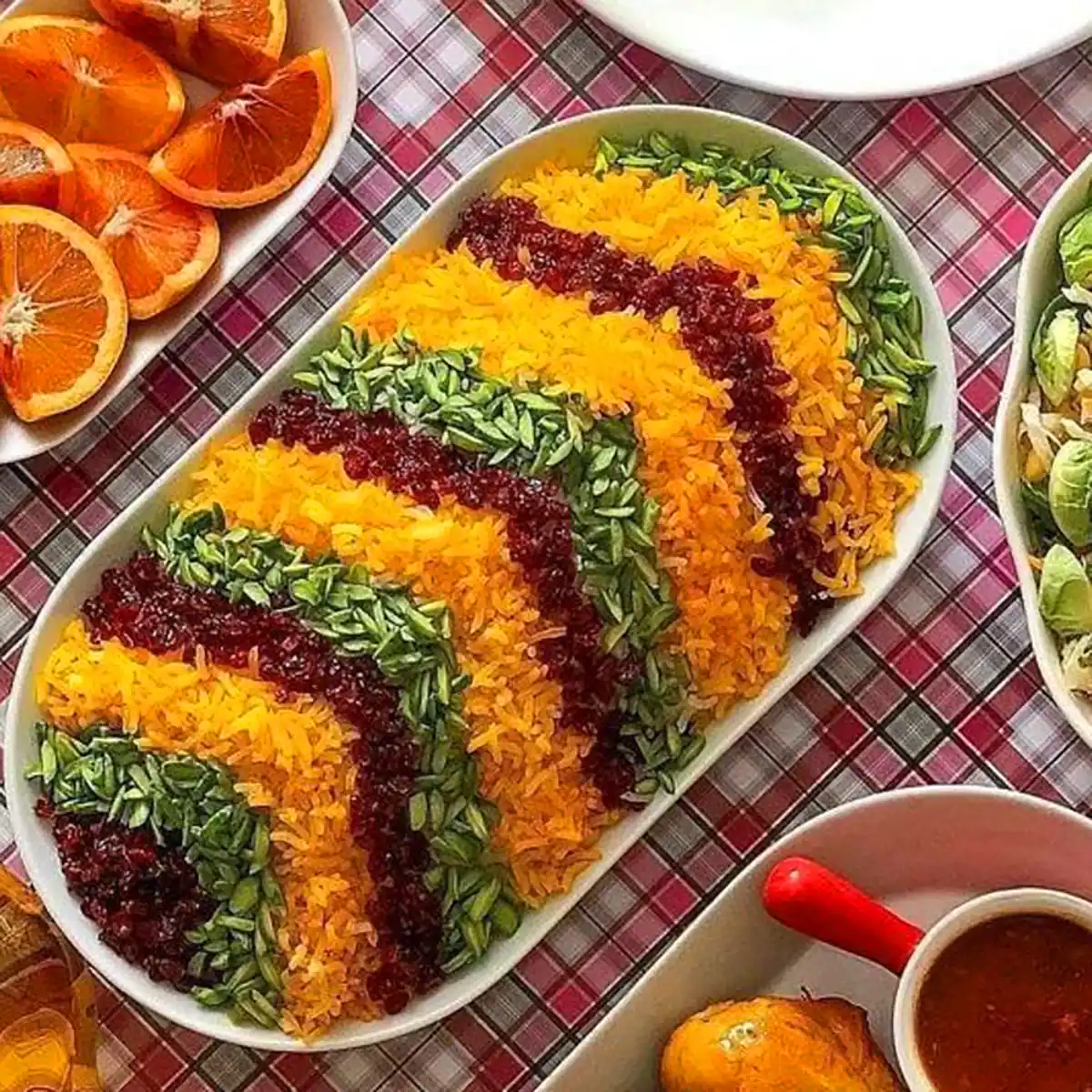 تزیین برنج زیبا و ساده