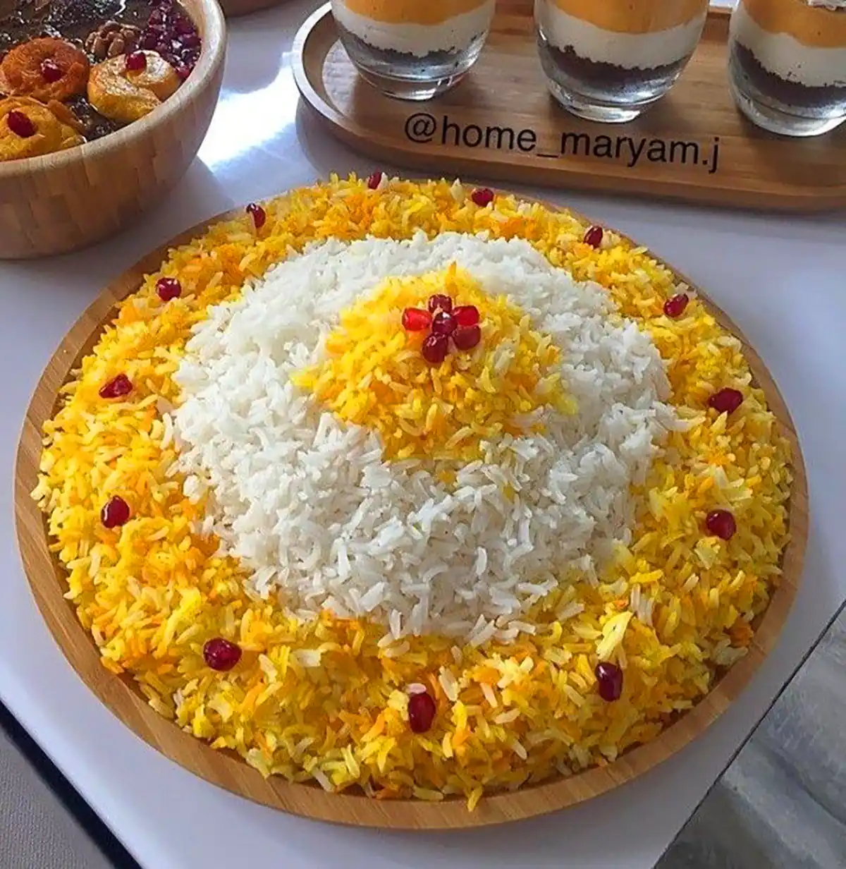 تزیین برنج زیبا و ساده