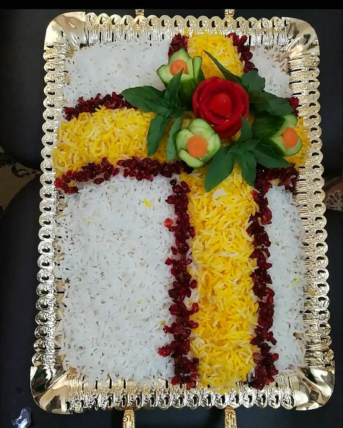 تزیین برنج زیبا و ساده