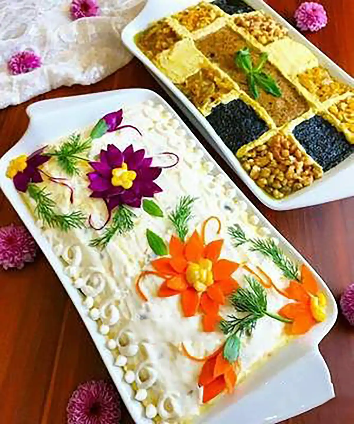 تزیین سالاد الویه