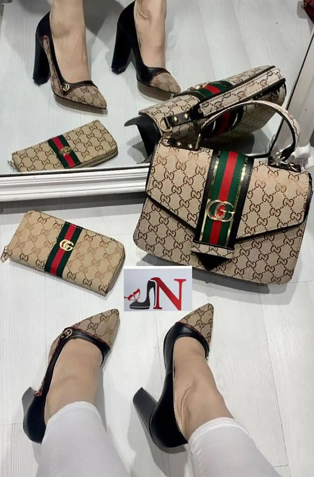 ست کفش و کیف گوچی