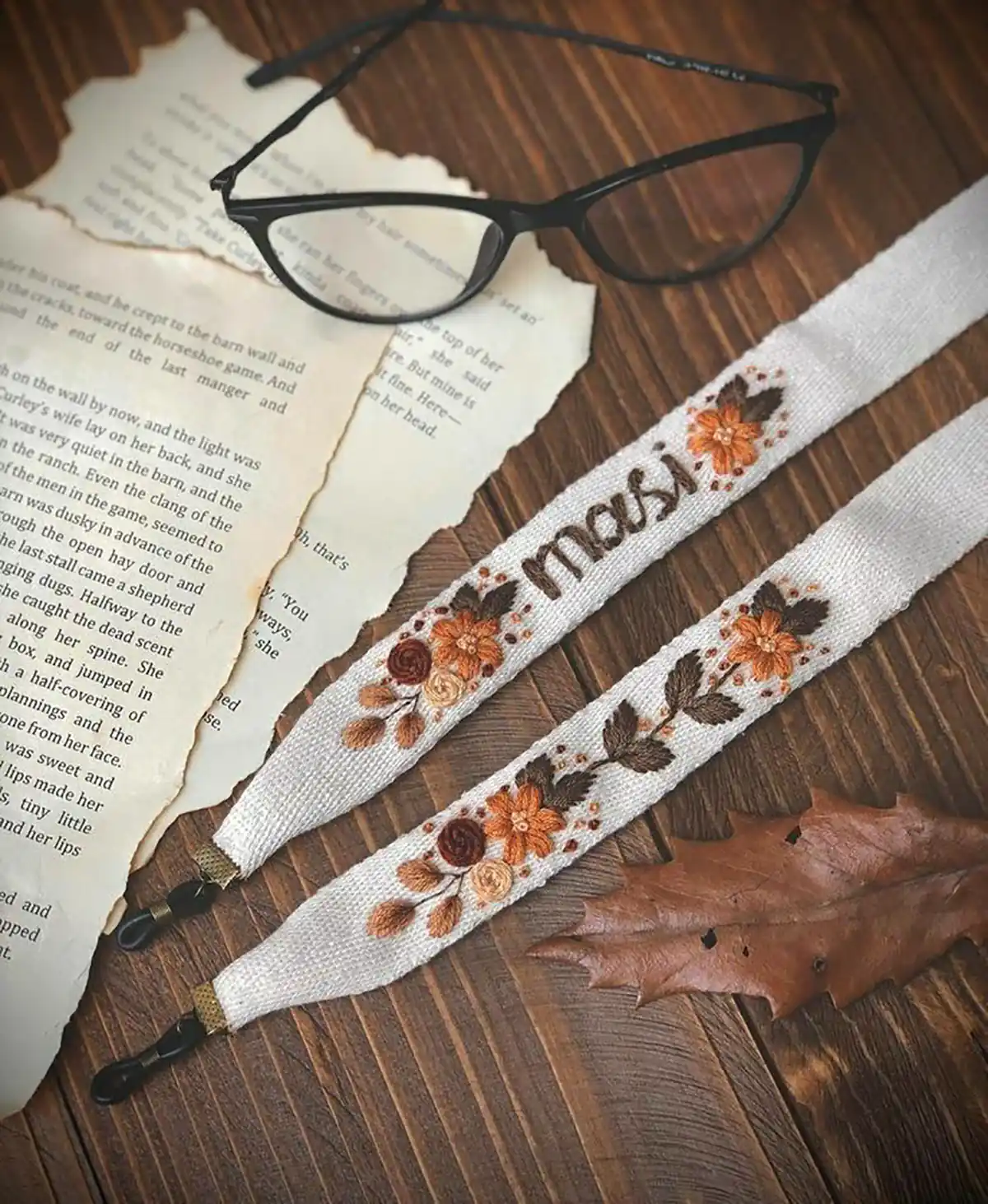 بند عینک دخترانه بافتنی