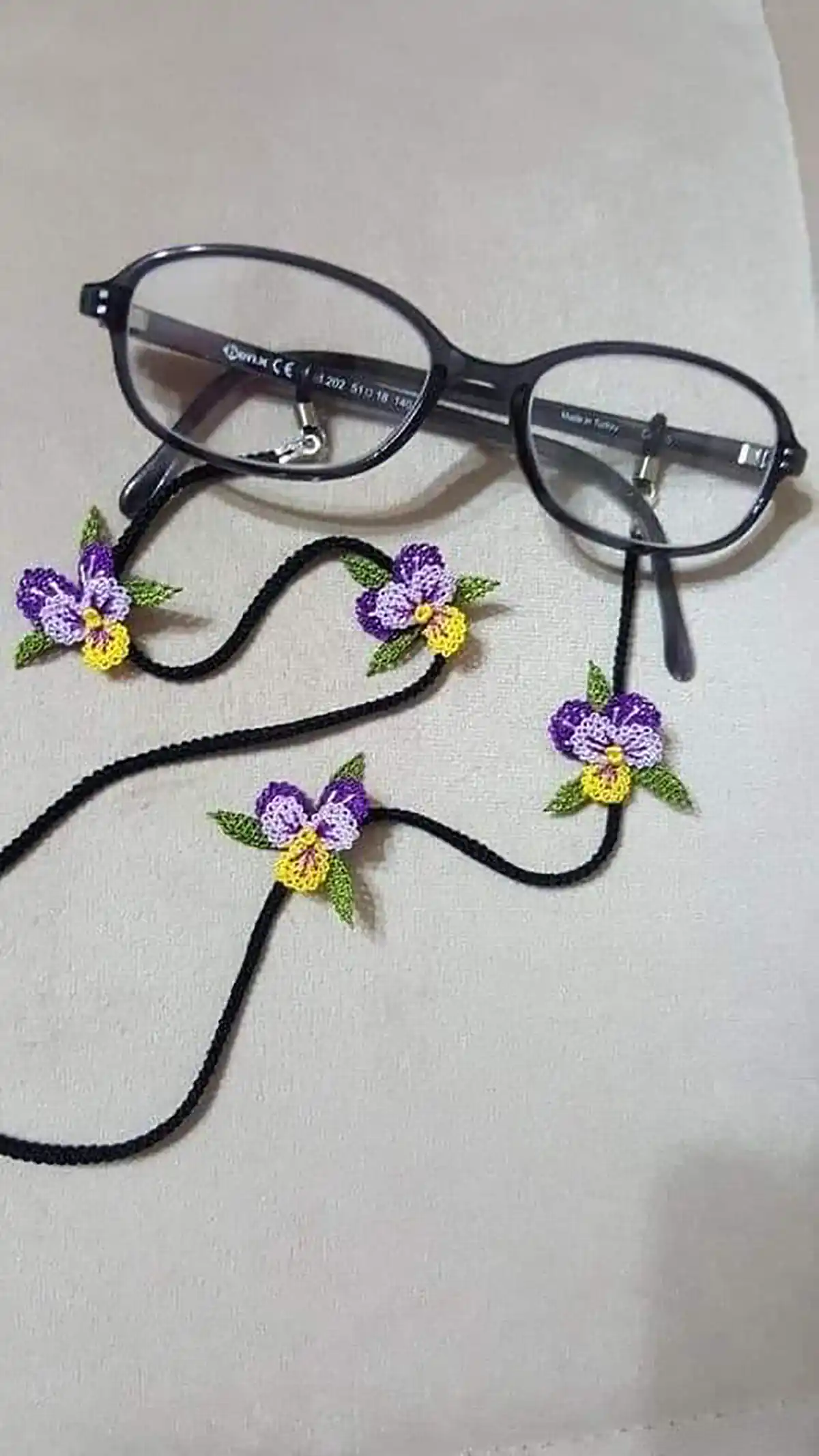 بند عینک دخترانه بافتنی