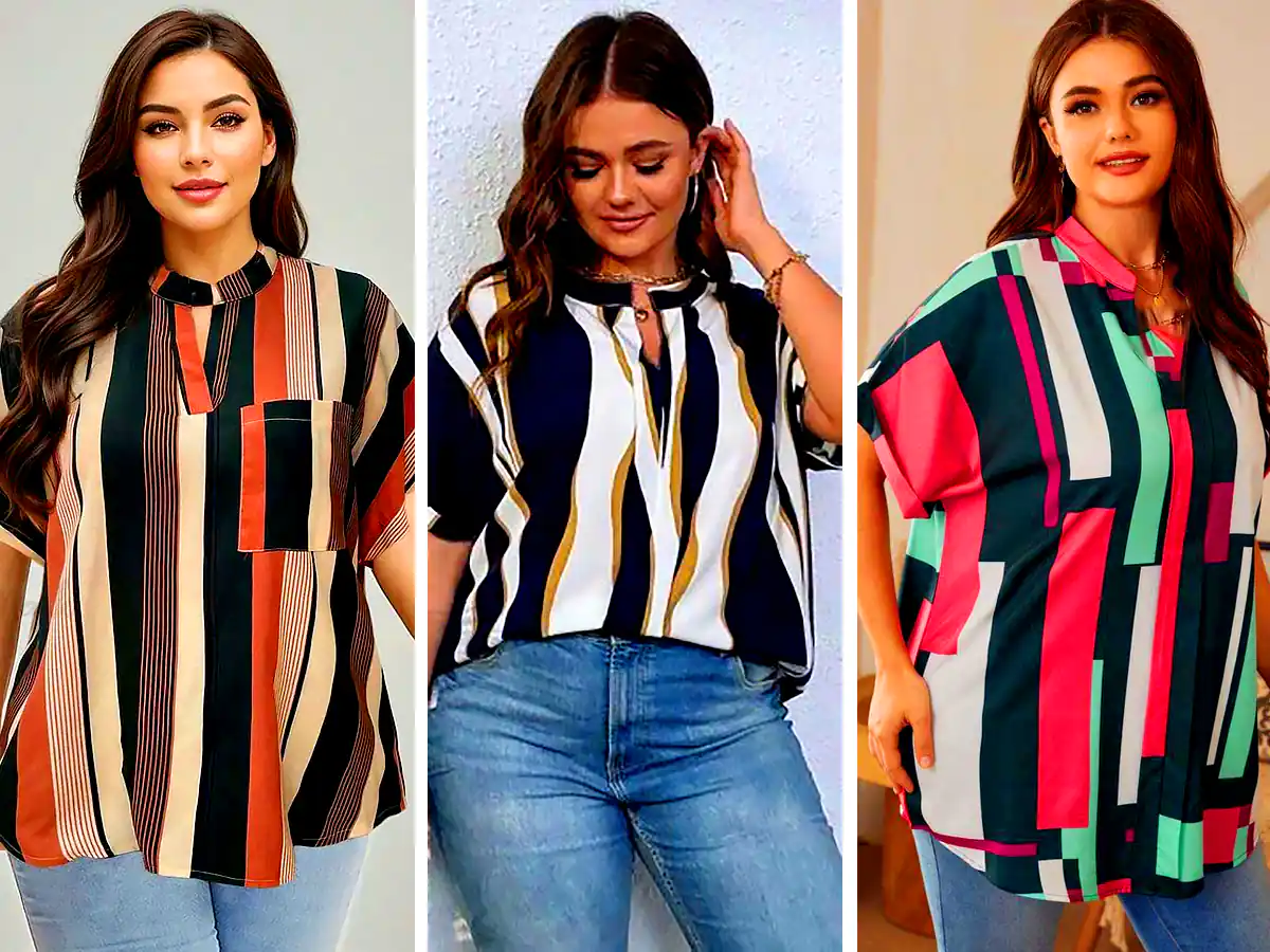 بلوز کژوال انتزاعی