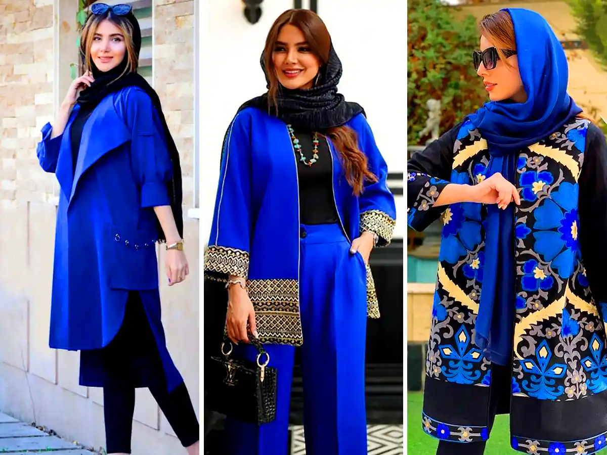 استایل شیک آبی کاربنی
