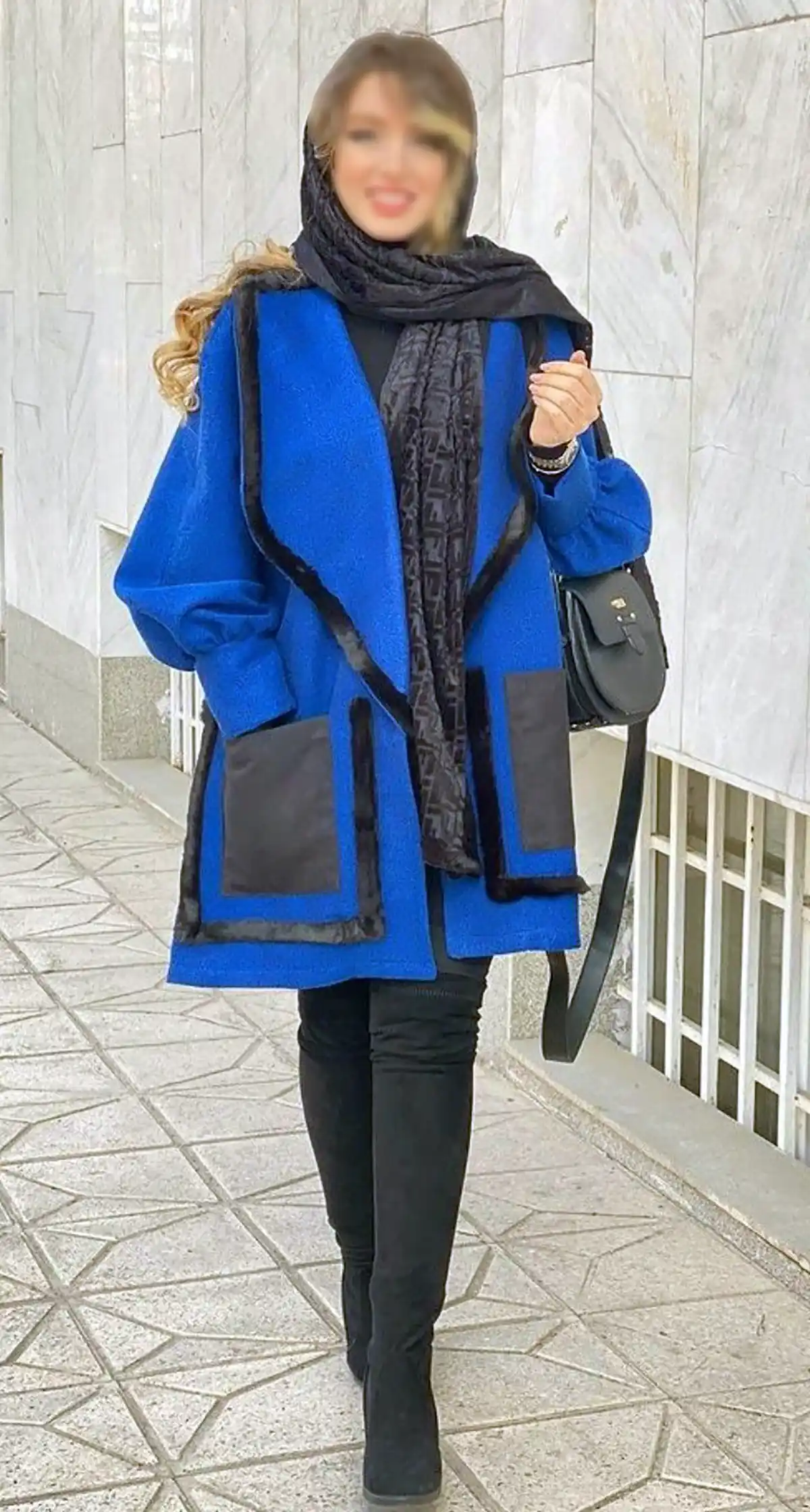 استایل شیک آبی کاربنی
