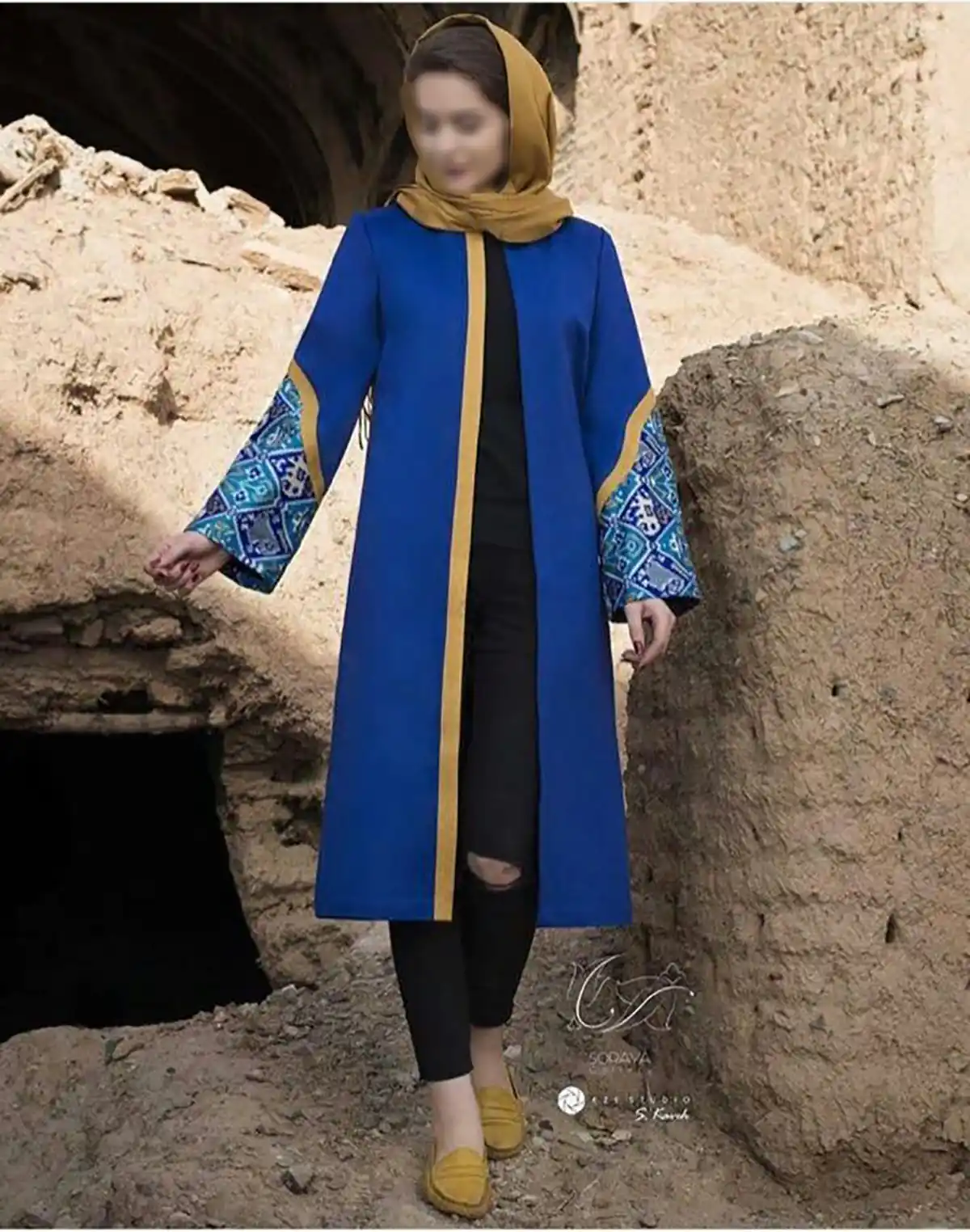 استایل شیک آبی کاربنی
