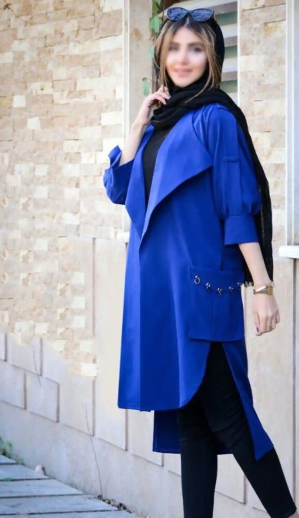 استایل شیک آبی کاربنی