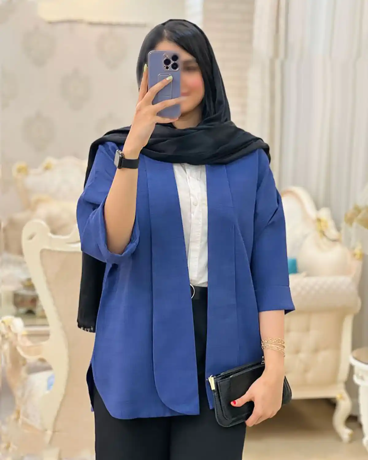 استایل شیک آبی کاربنی