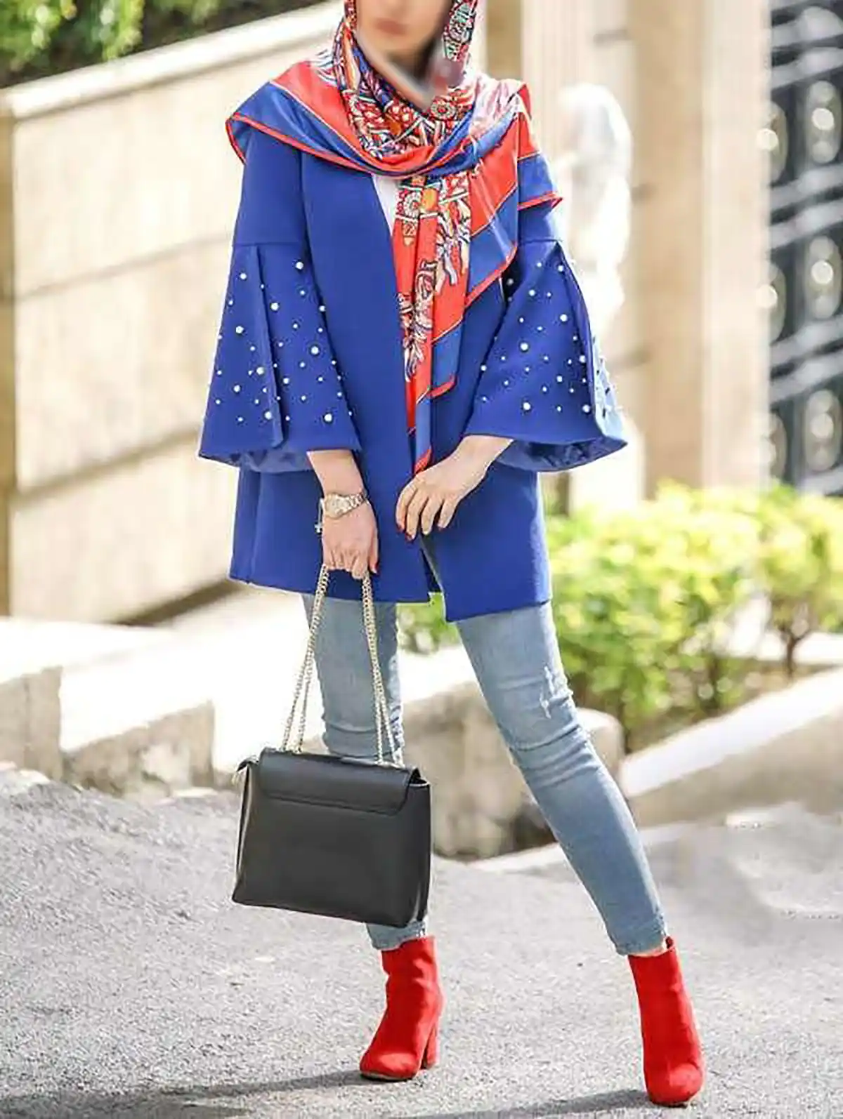استایل شیک آبی کاربنی