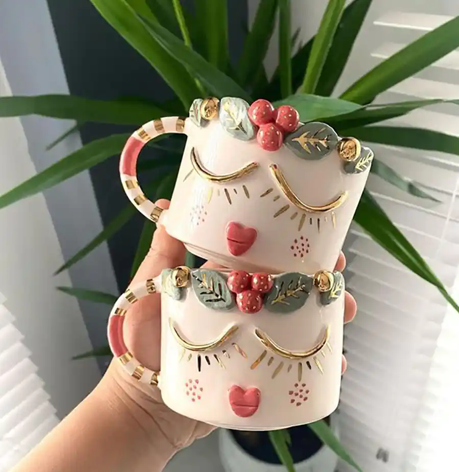 فنجون لته خوری سرامیکی
