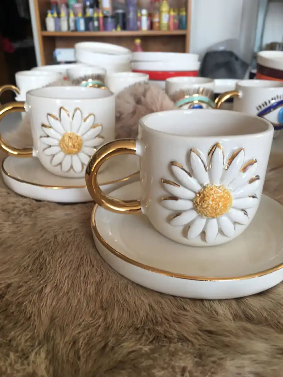 فنجون لته خوری سرامیکی