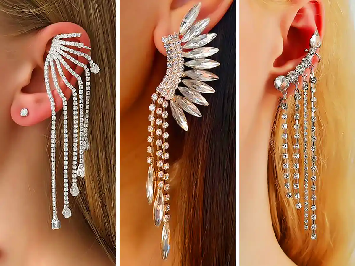 گوشواره ایرکاف نگینی