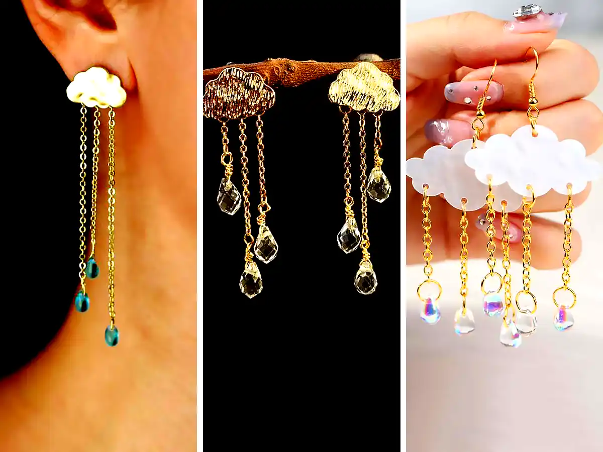 گوشواره‌ ابری کریستال زیرکنیا