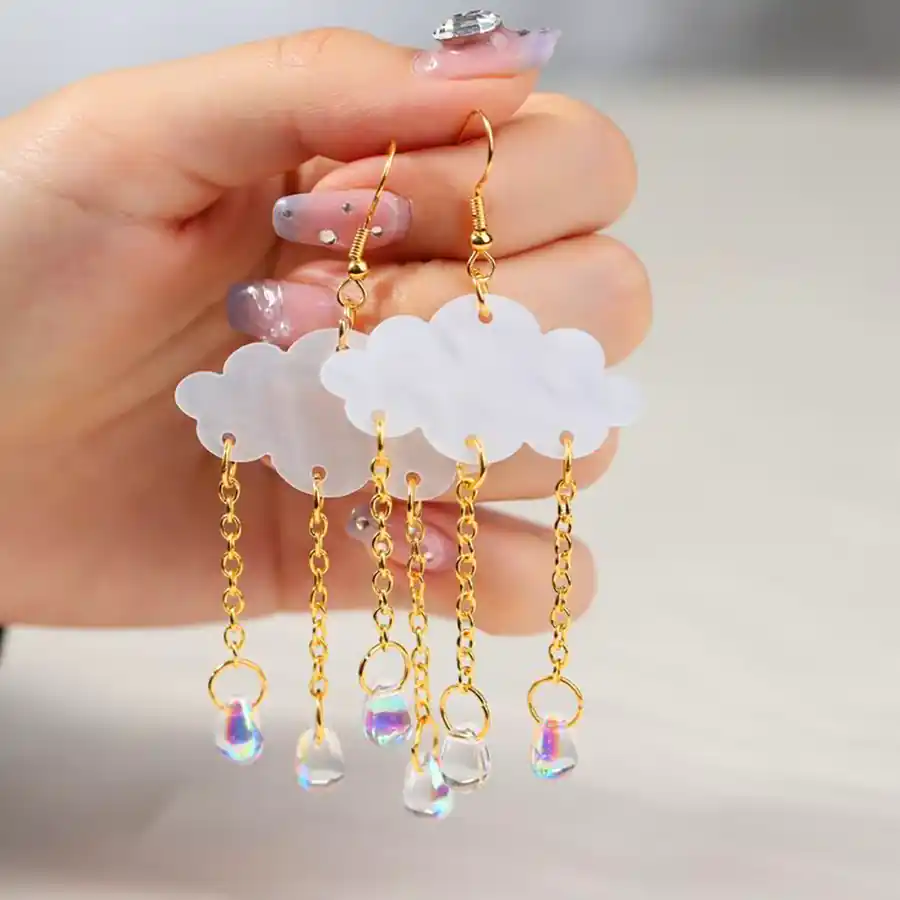 گوشواره‌ ابری کریستال زیرکنیا