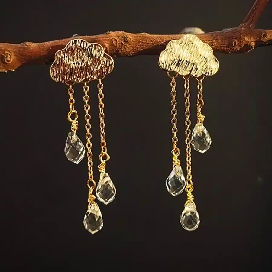 گوشواره‌ ابری کریستال زیرکنیا