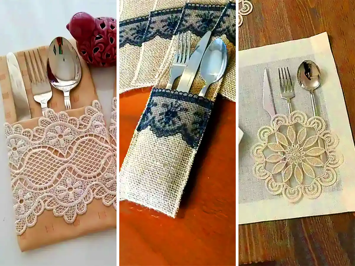 جای کارد و چنگال پارچه ای رومیزی