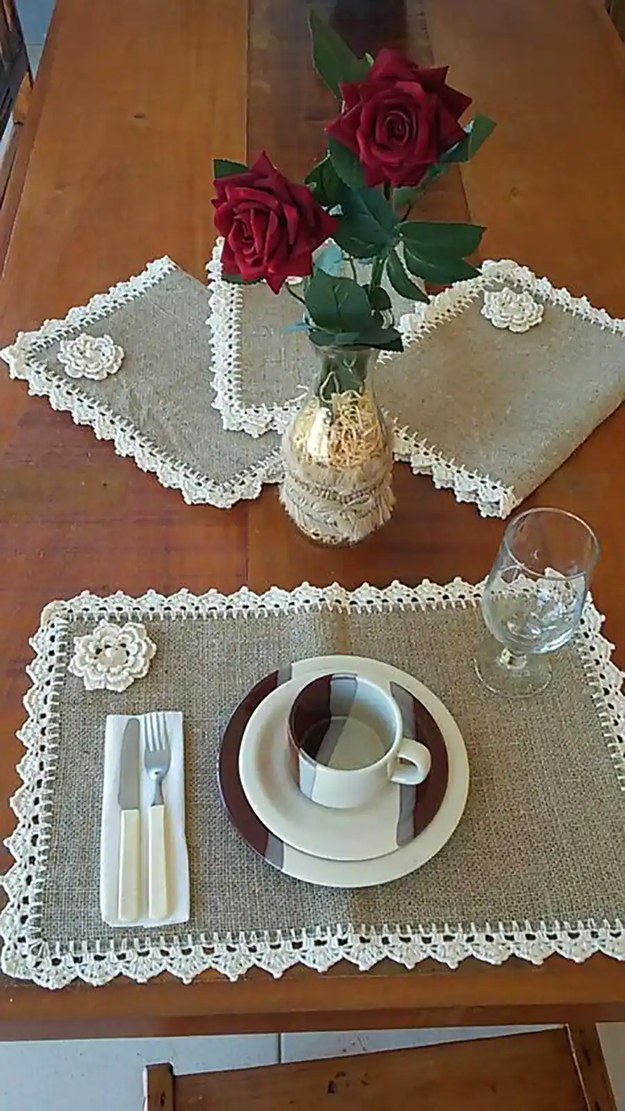 جای کارد و چنگال پارچه ای رومیزی