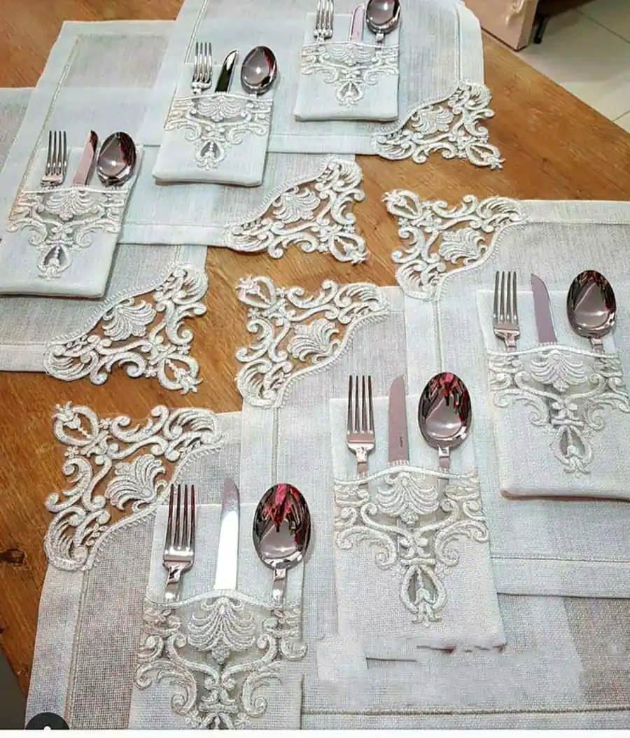 جای کارد و چنگال پارچه ای رومیزی