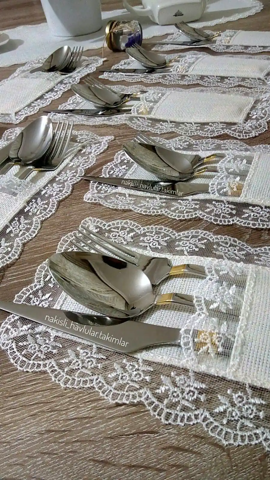 جای کارد و چنگال پارچه ای رومیزی