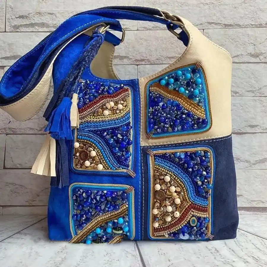 کیف رویه چرم نقطه کوبی