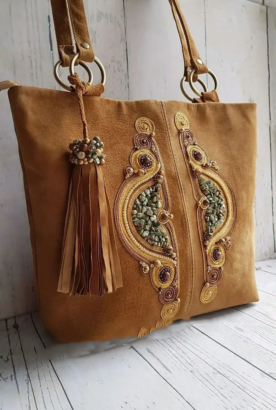 کیف رویه چرم نقطه کوبی