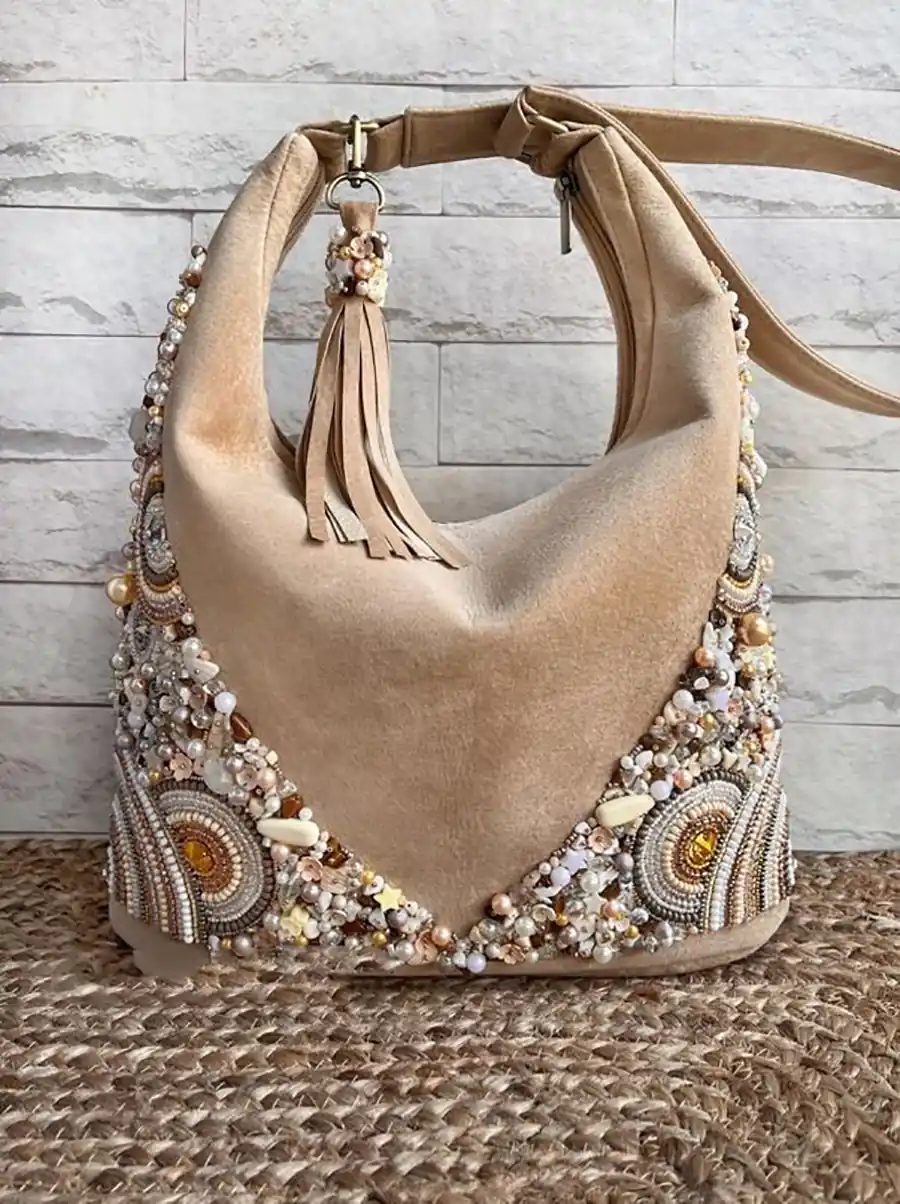 کیف رویه چرم نقطه کوبی