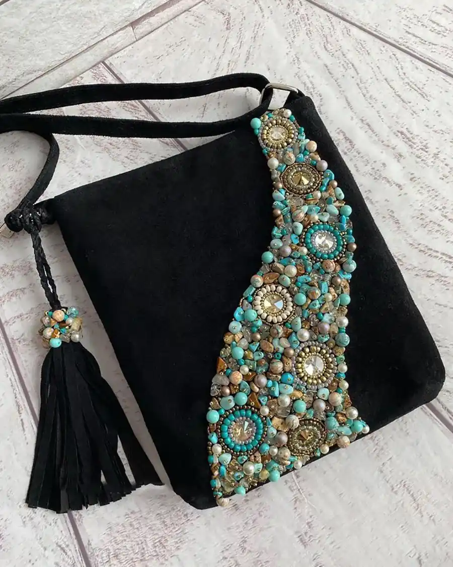 کیف رویه چرم نقطه کوبی