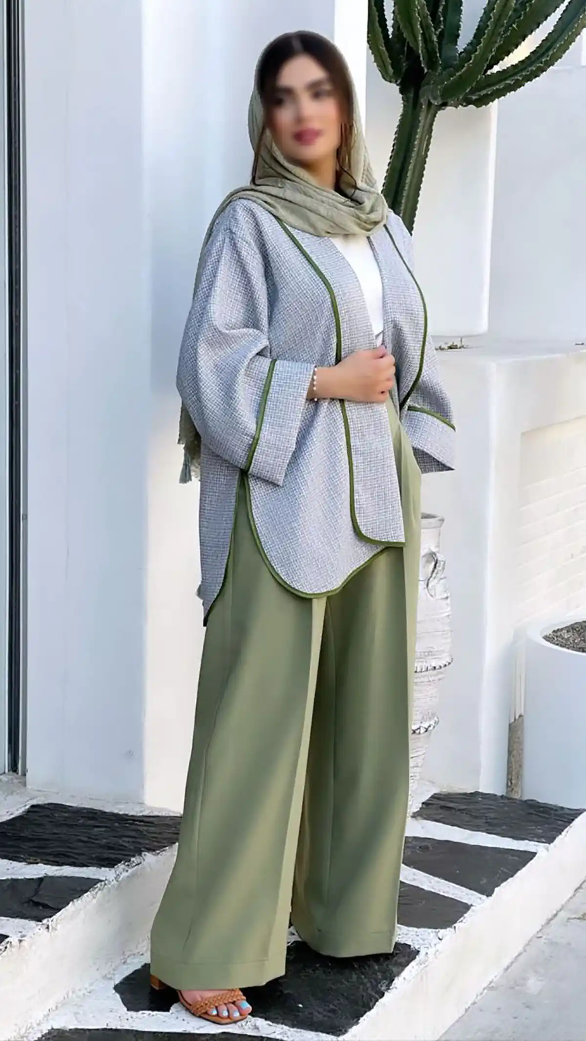 کت شلوار زنانه سبز بنتون