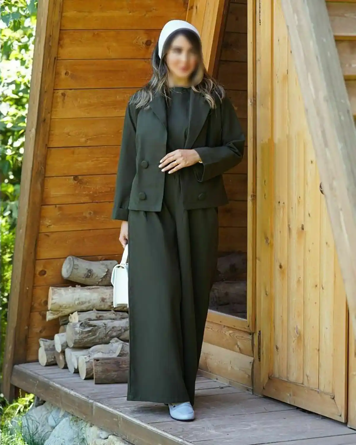 کت شلوار زنانه سبز بنتون
