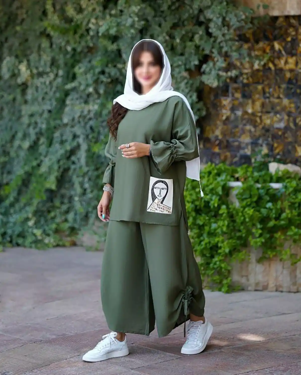 کت شلوار زنانه سبز بنتون