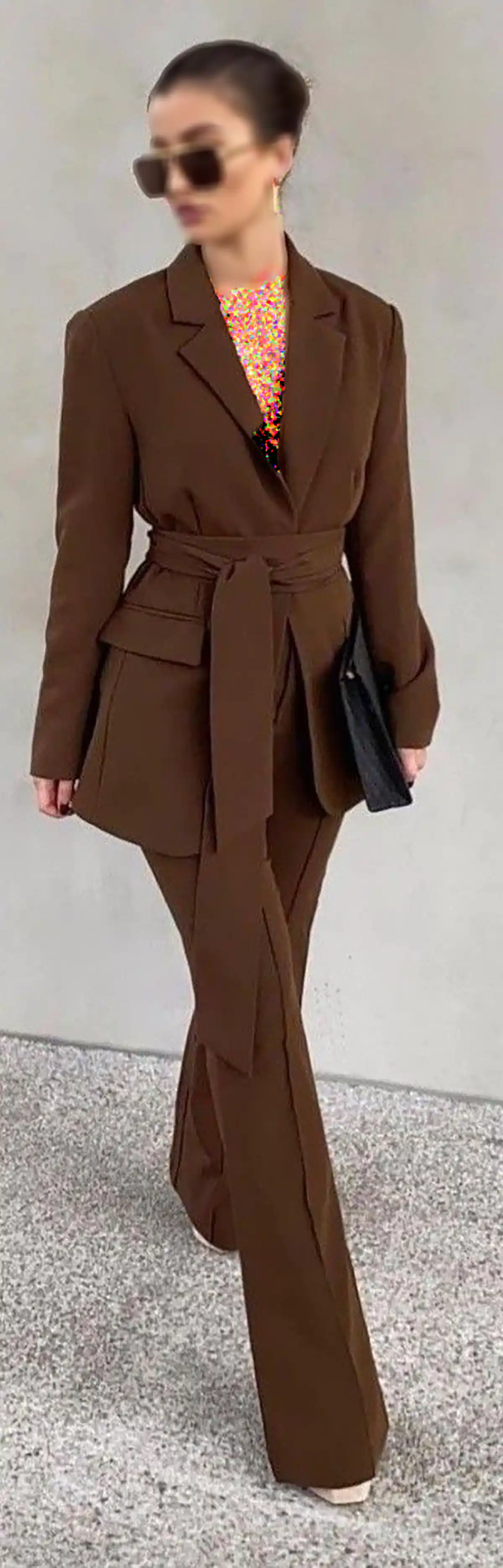 کت و شلوار قهوه ای شکلاتی