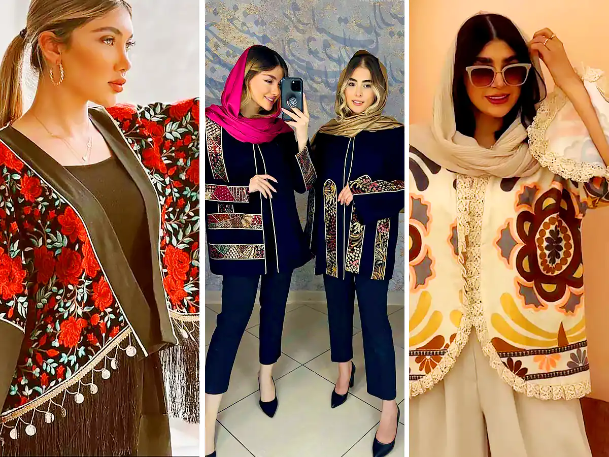مانتو باربی گلدوزی شده