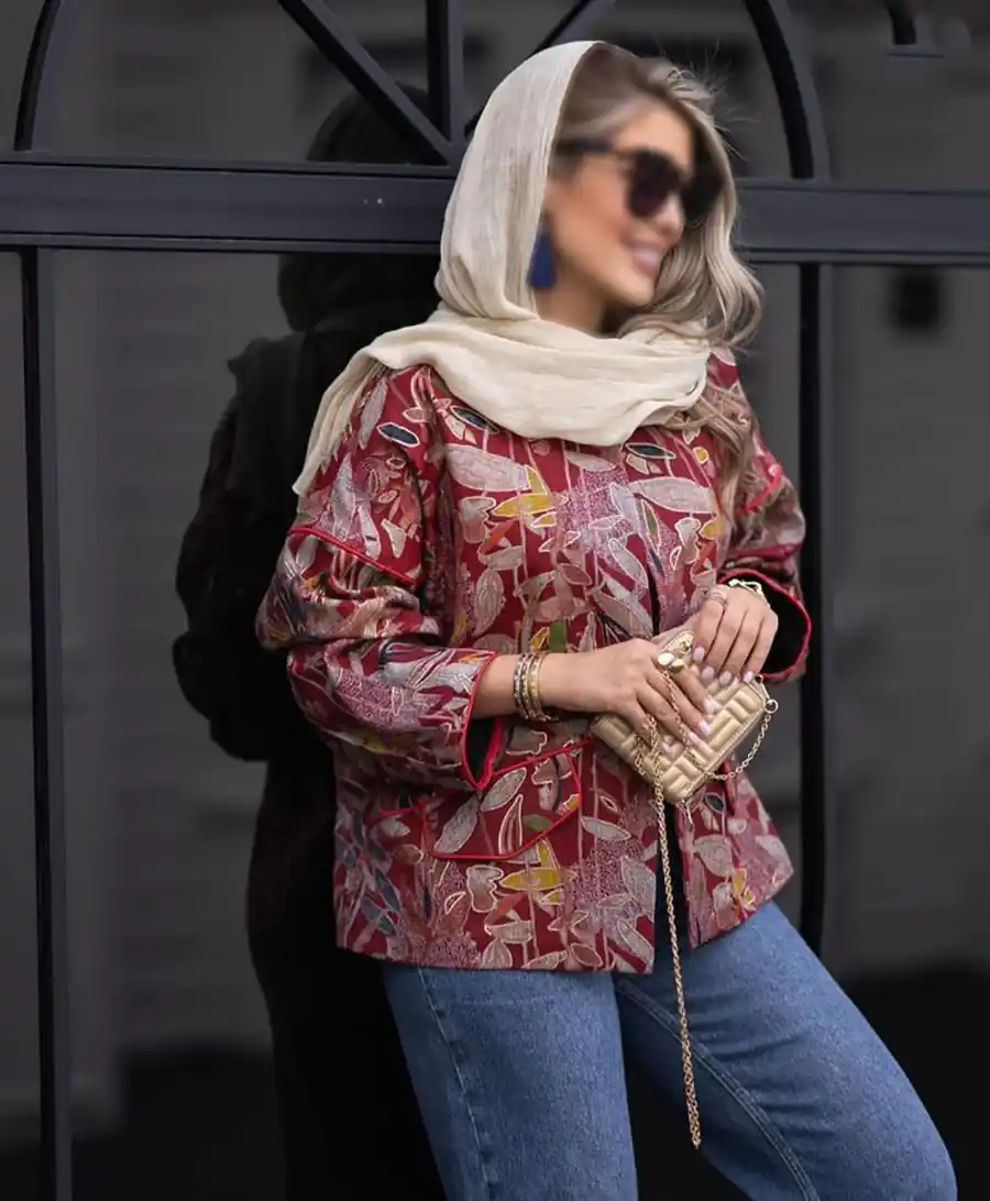 مانتو کتی کرپ طرح دار