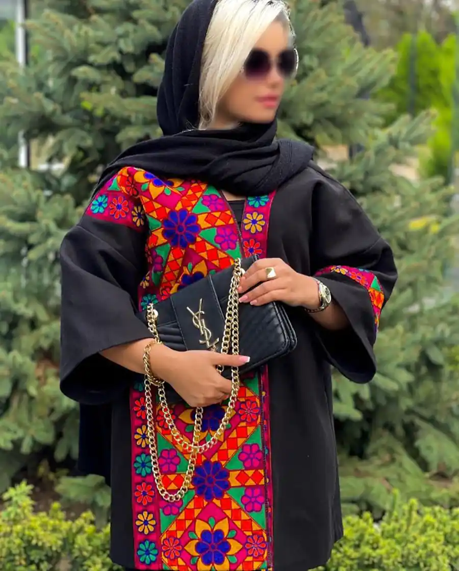 مانتو لینن سوزن دوزی ترک