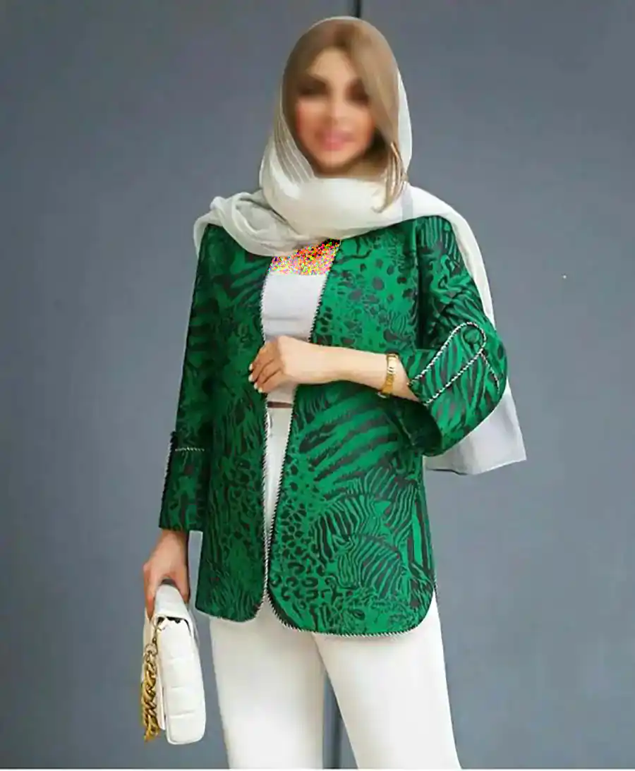 مانتو سبز سلطنتی شیک