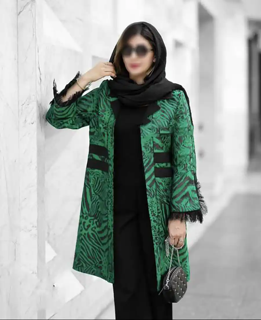 مانتو سبز سلطنتی شیک
