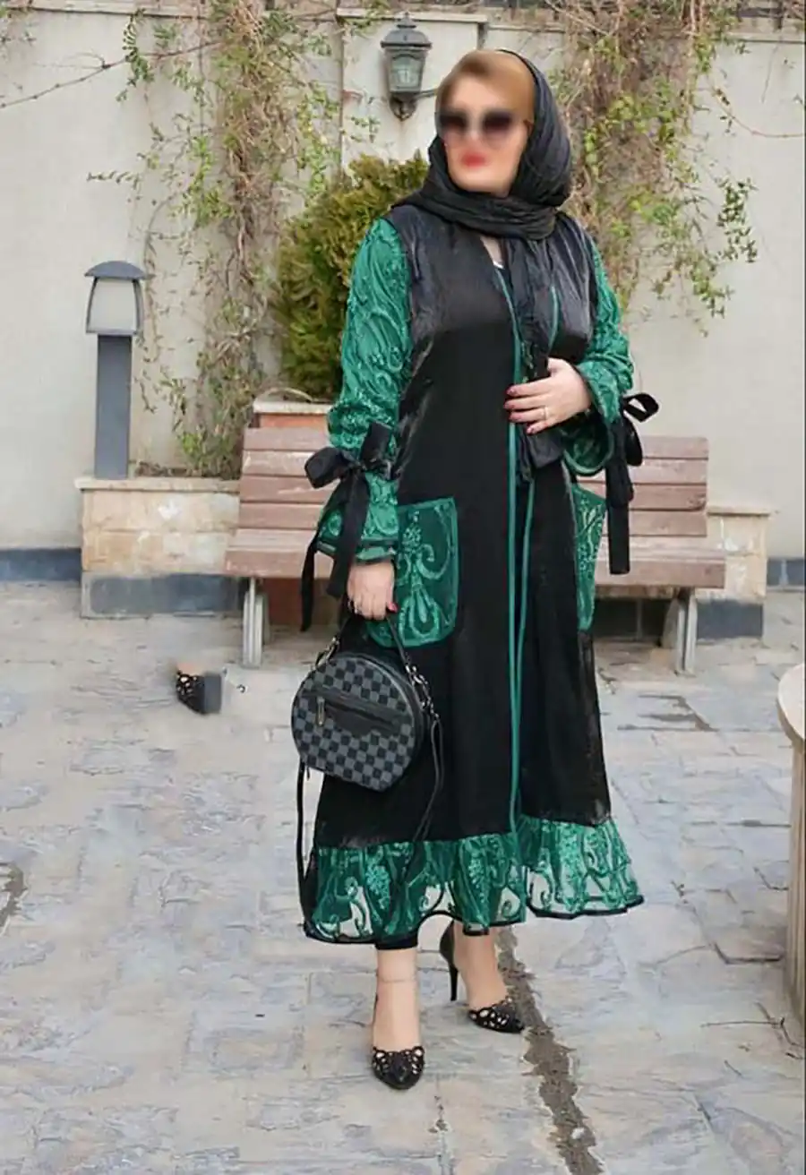 مانتو سبز سلطنتی شیک