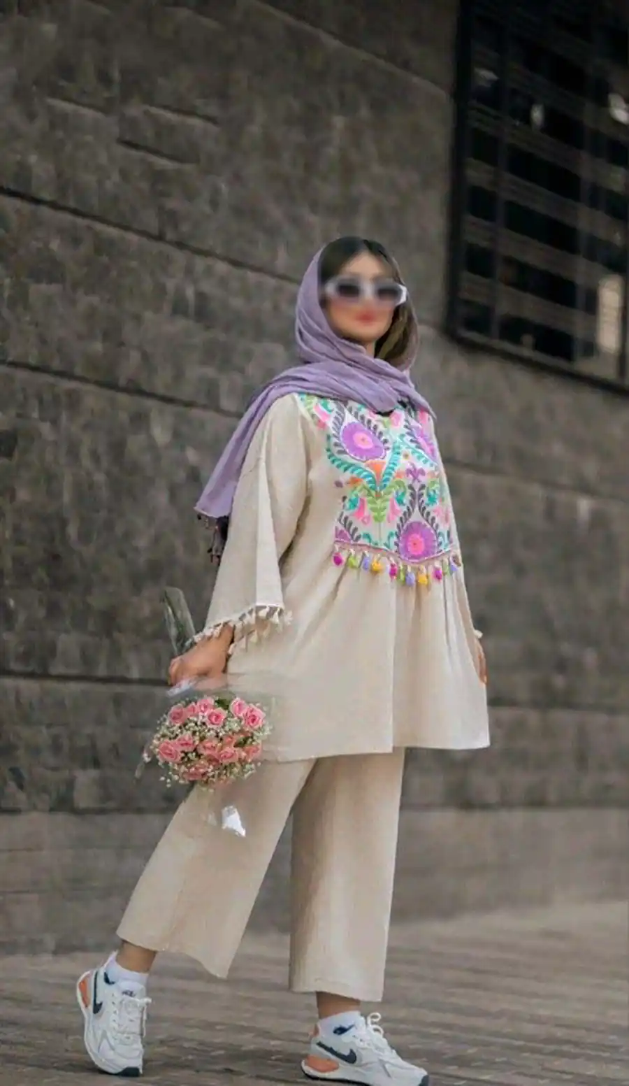 مانتو مزونی سوزن دوزی