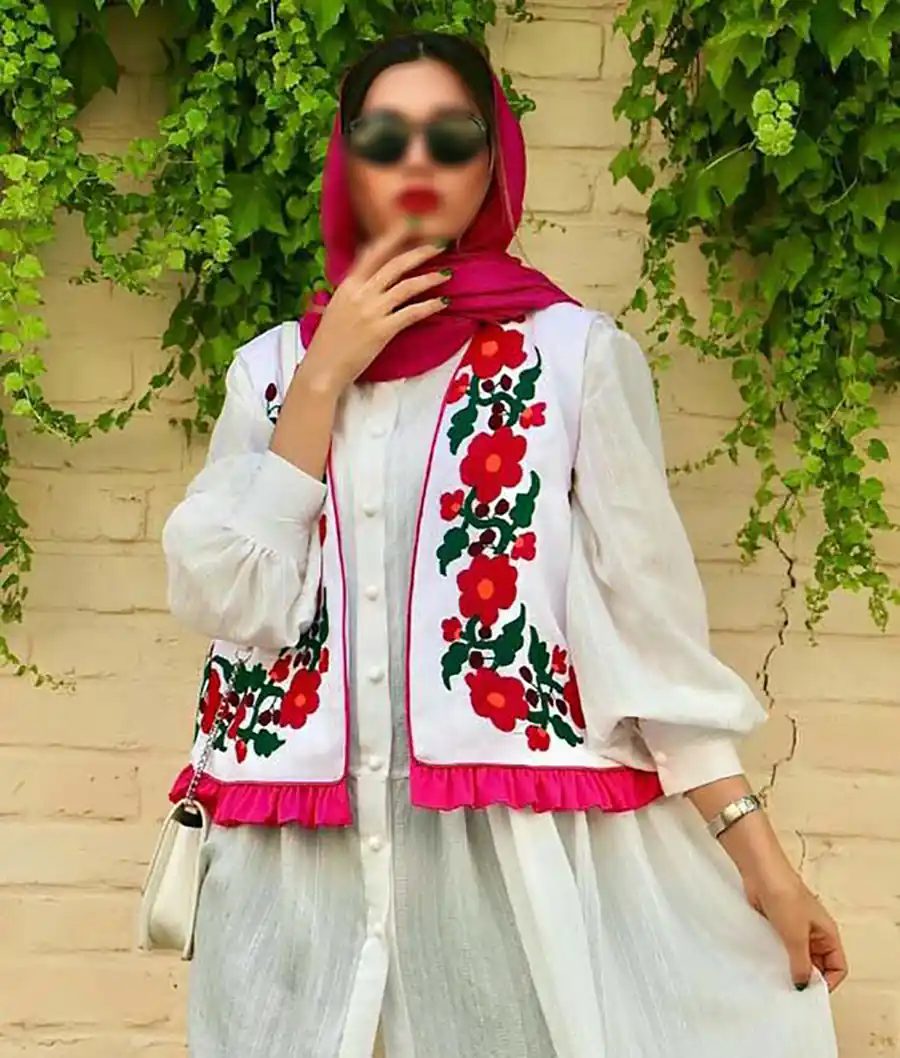 مانتو مزونی سوزن دوزی
