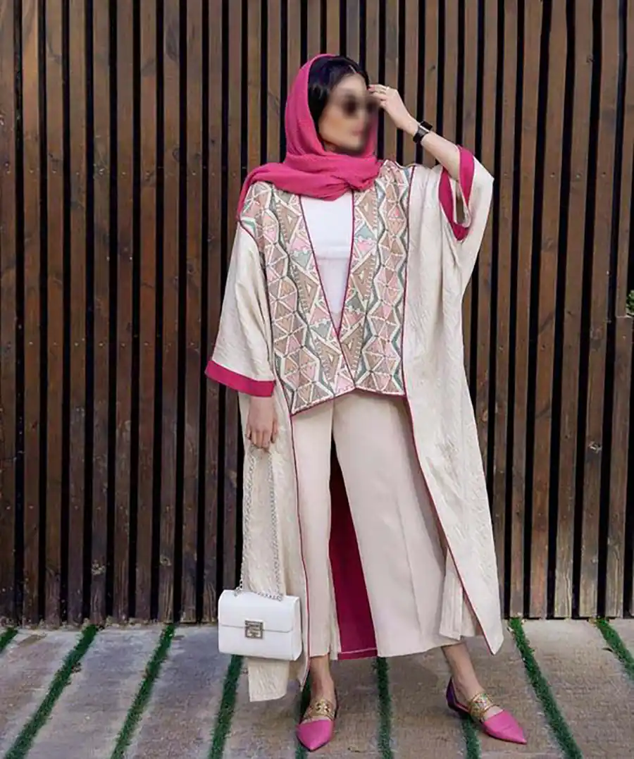 مانتو مزونی سوزن دوزی