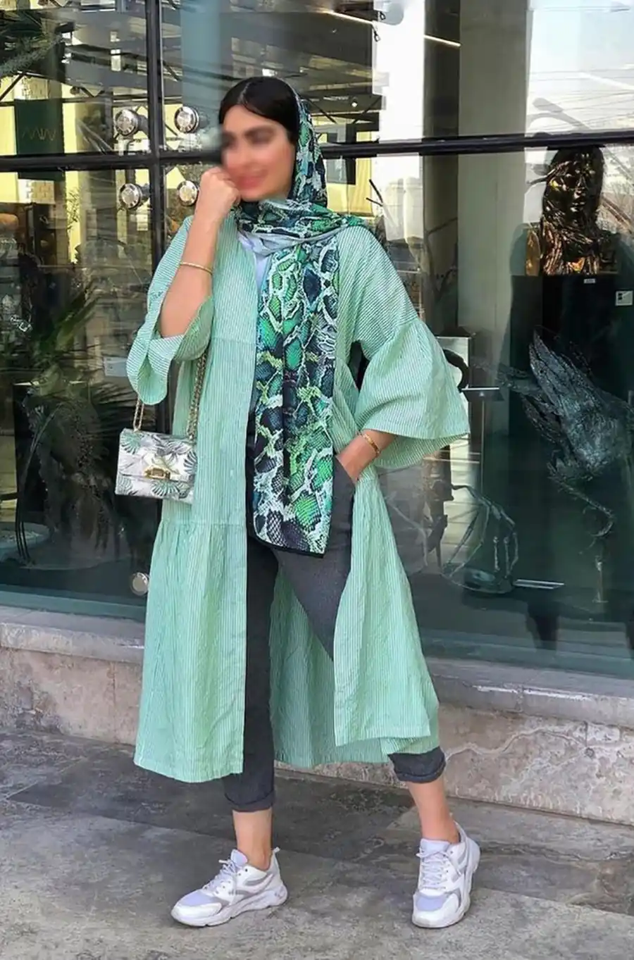 مانتو نخی بلند تابستانه