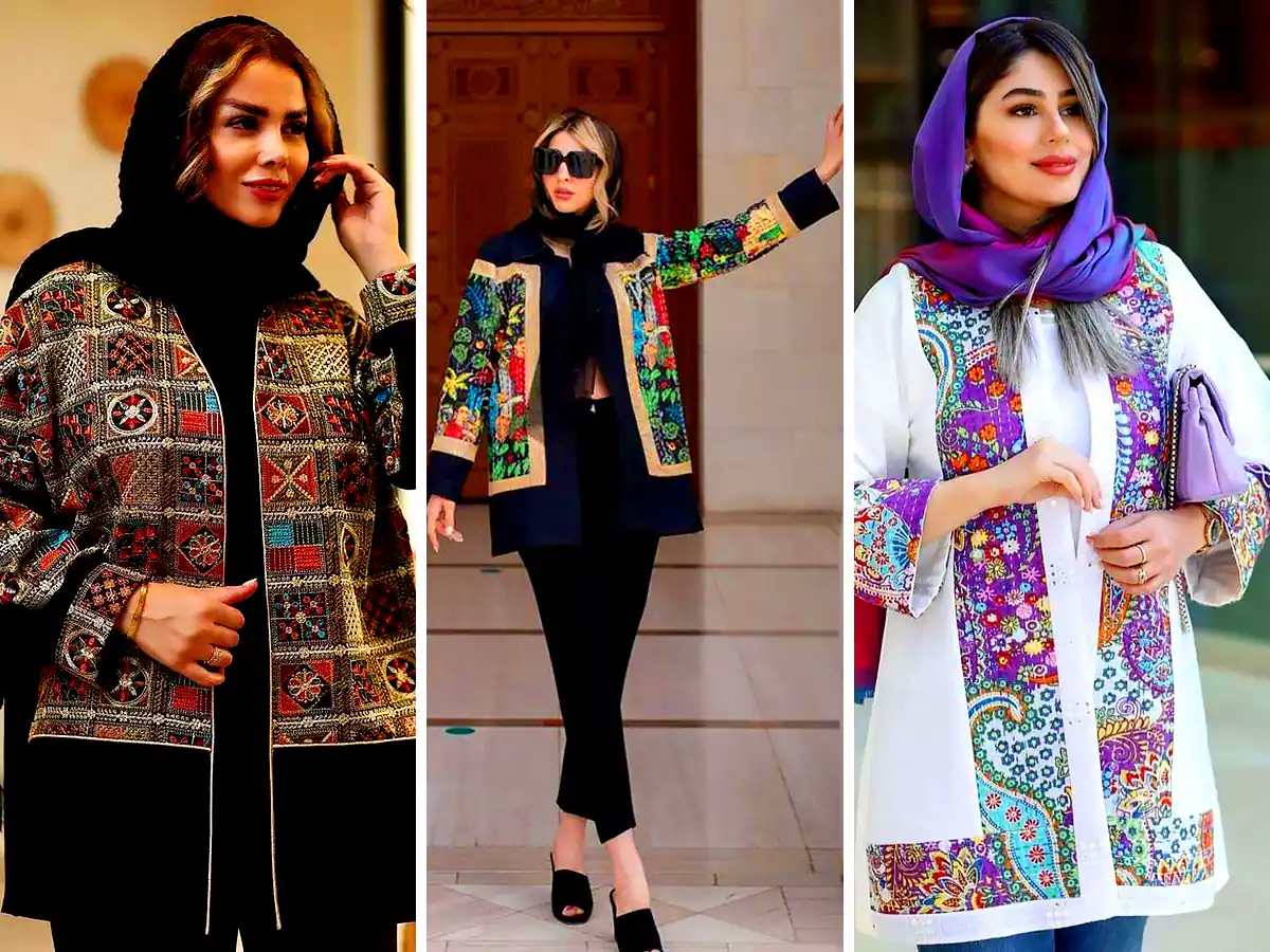 مانتو تیکه دوزی سنتی ترند