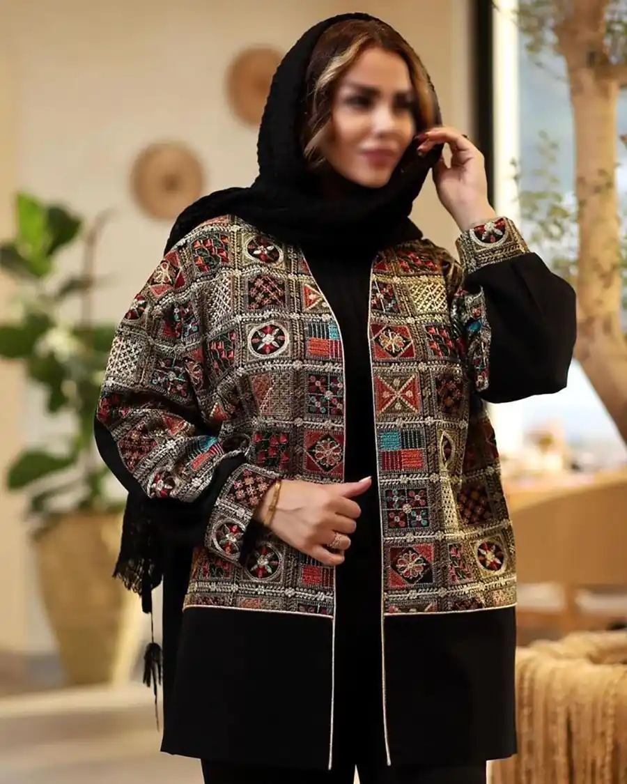 مانتو تیکه دوزی سنتی ترند