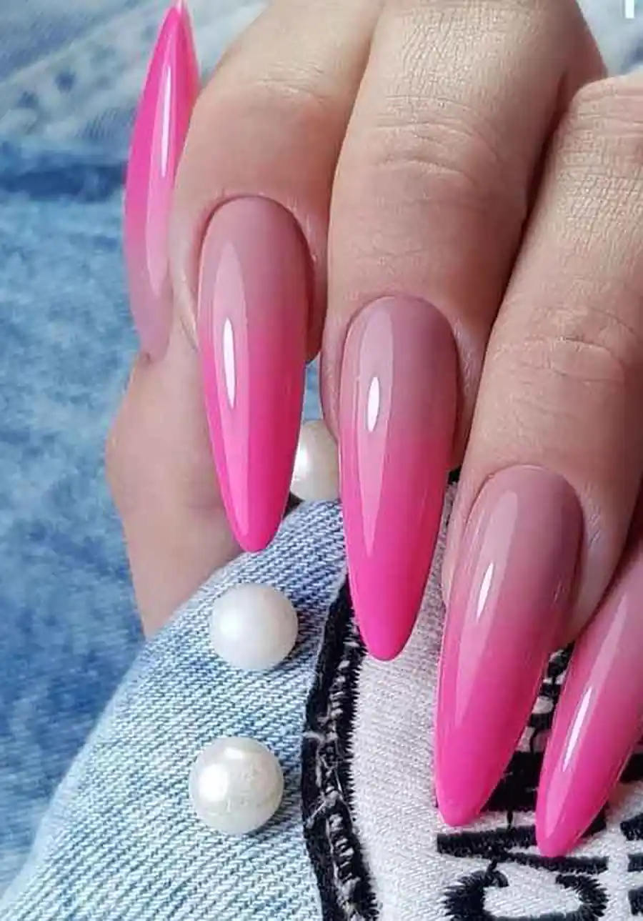 آمبره ناخن با تم رنگی دخترونه